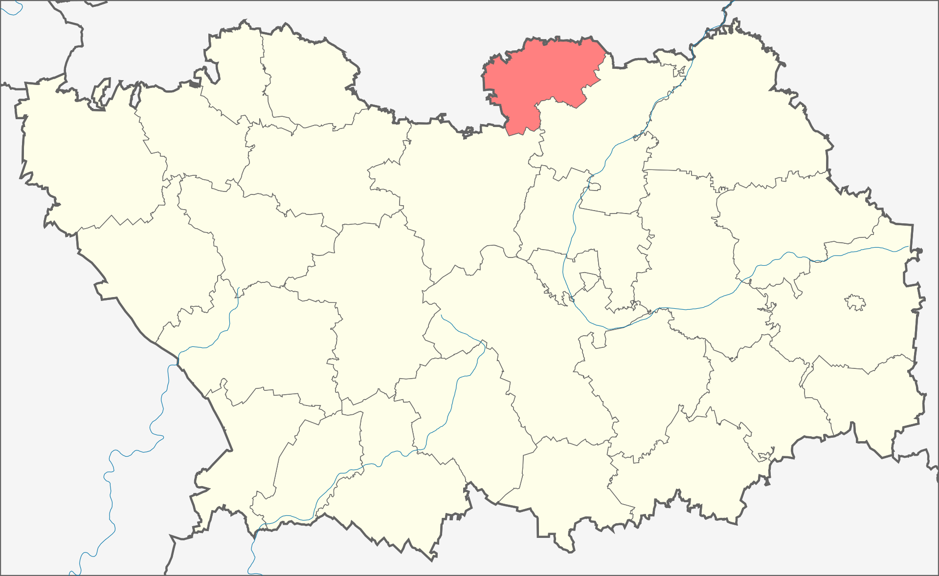 Карта пензенской области с районами